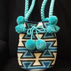 Le Pom Pom Handcrafted Woven Tote Bag